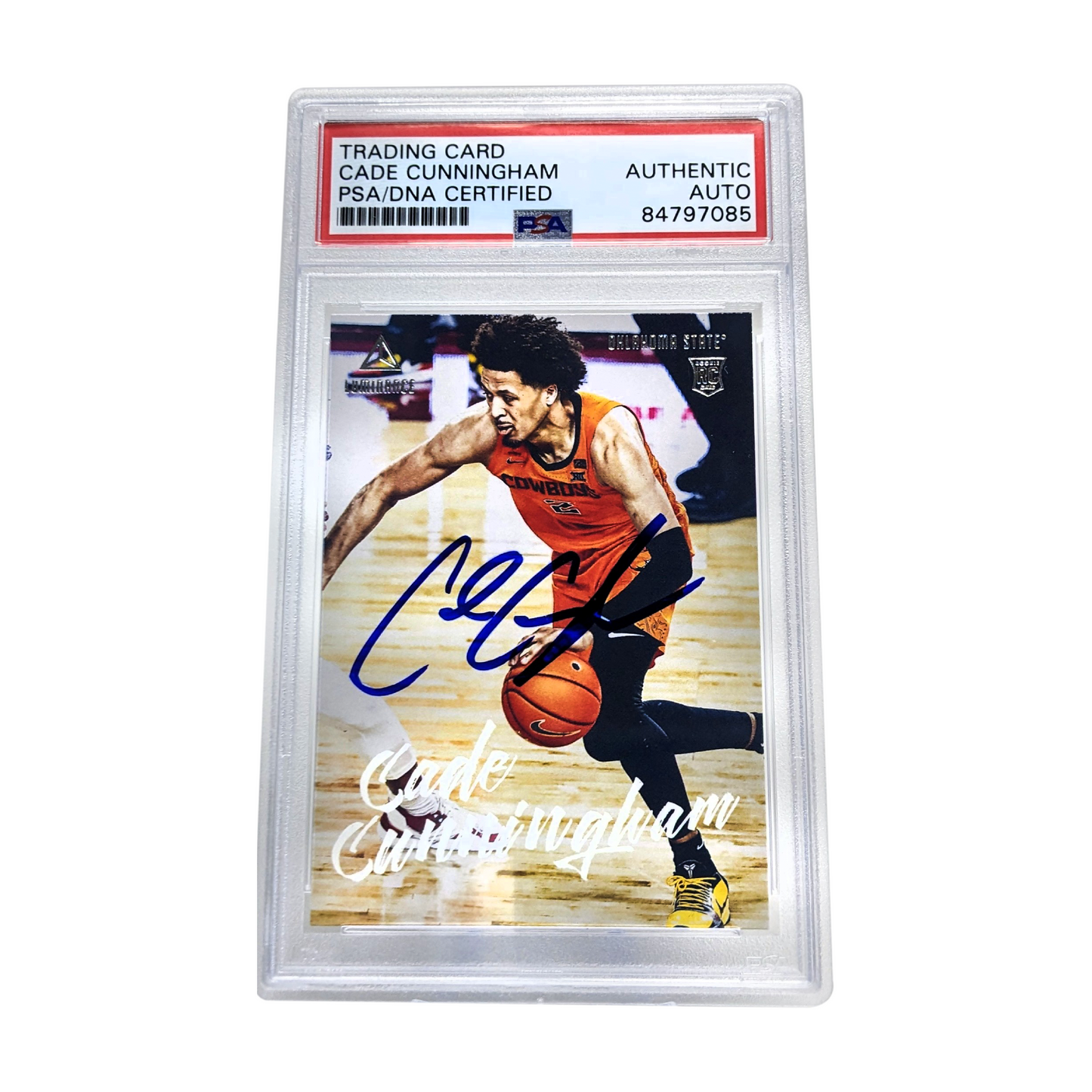 Cade Cunningham 2021 Panini Chronicles Luminance Autographed Card PSA Authentic Auto