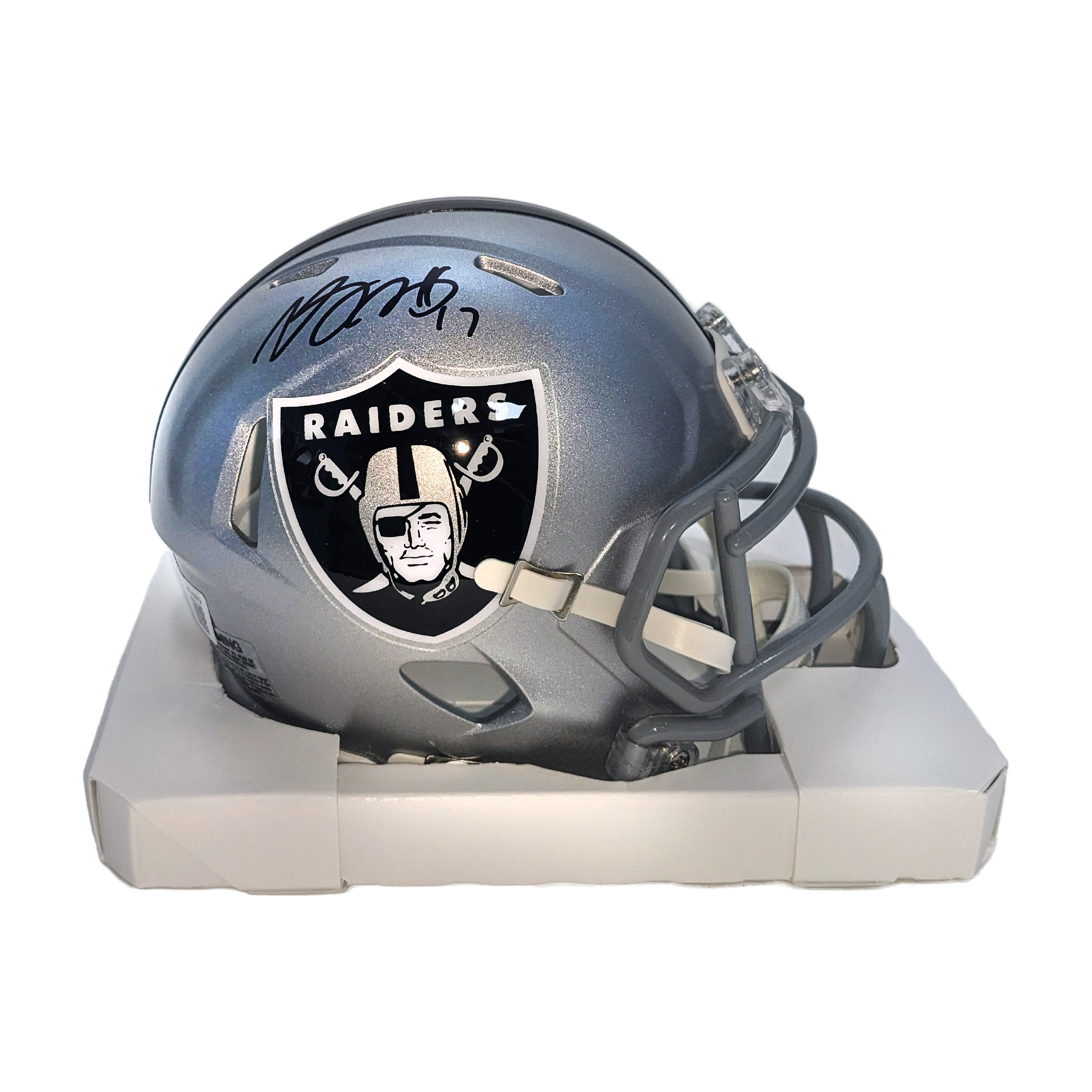 Davante Adams Las Vegas Raiders Autographed Riddell Speed Mini Helmet