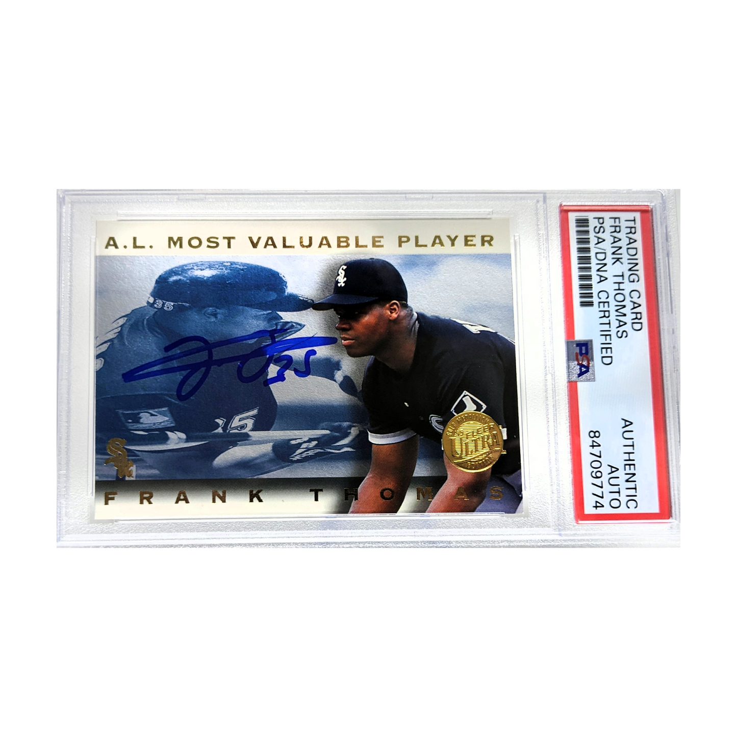 Frank Thomas 1995 Fleer Ultra Gold Medallion Autographed Card - PSA Encapsulated NG