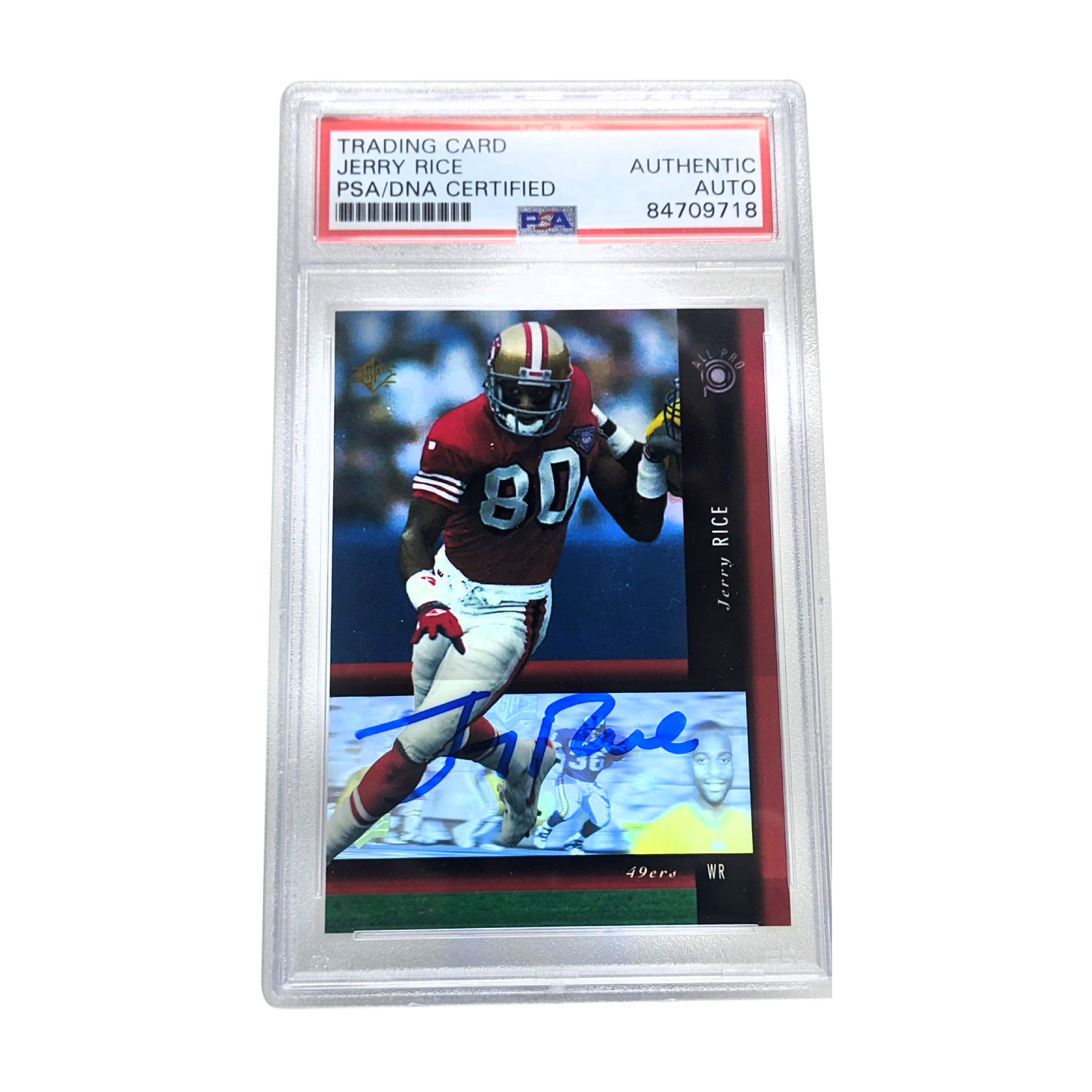 Jerry Rice Autographed 1994 Upper Deck SP Holoview Card PSA Authentic Auto