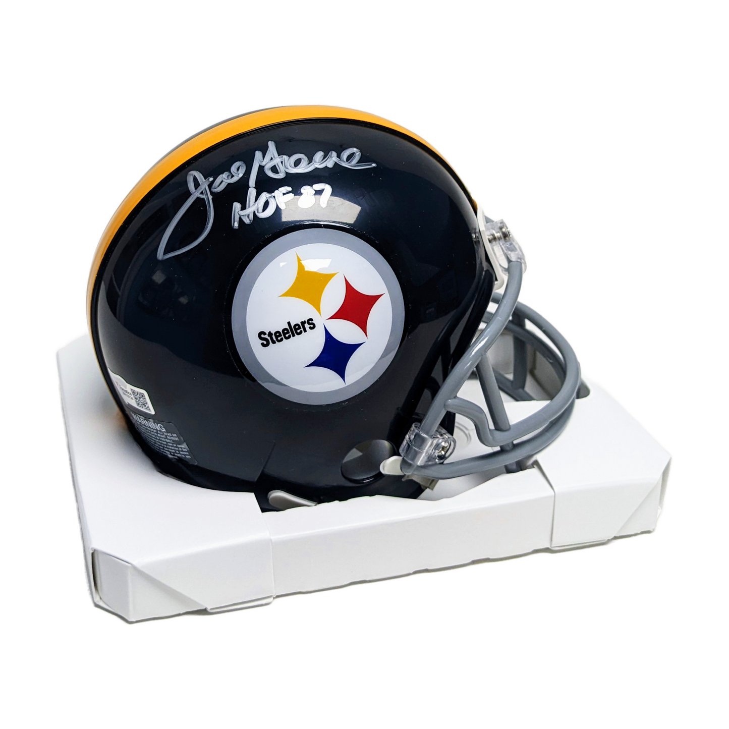 Joe Greene Autographed Hand Signed Pittsburgh Steelers Mini Football Helmet - with HOF Inscription - Fanatics Authentication