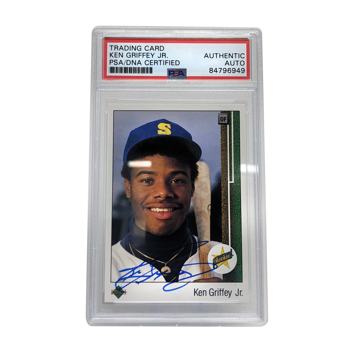 Ken Griffey Jr 1989 Upper Deck Autographed Card - PSA Encapsulated Authentic Auto