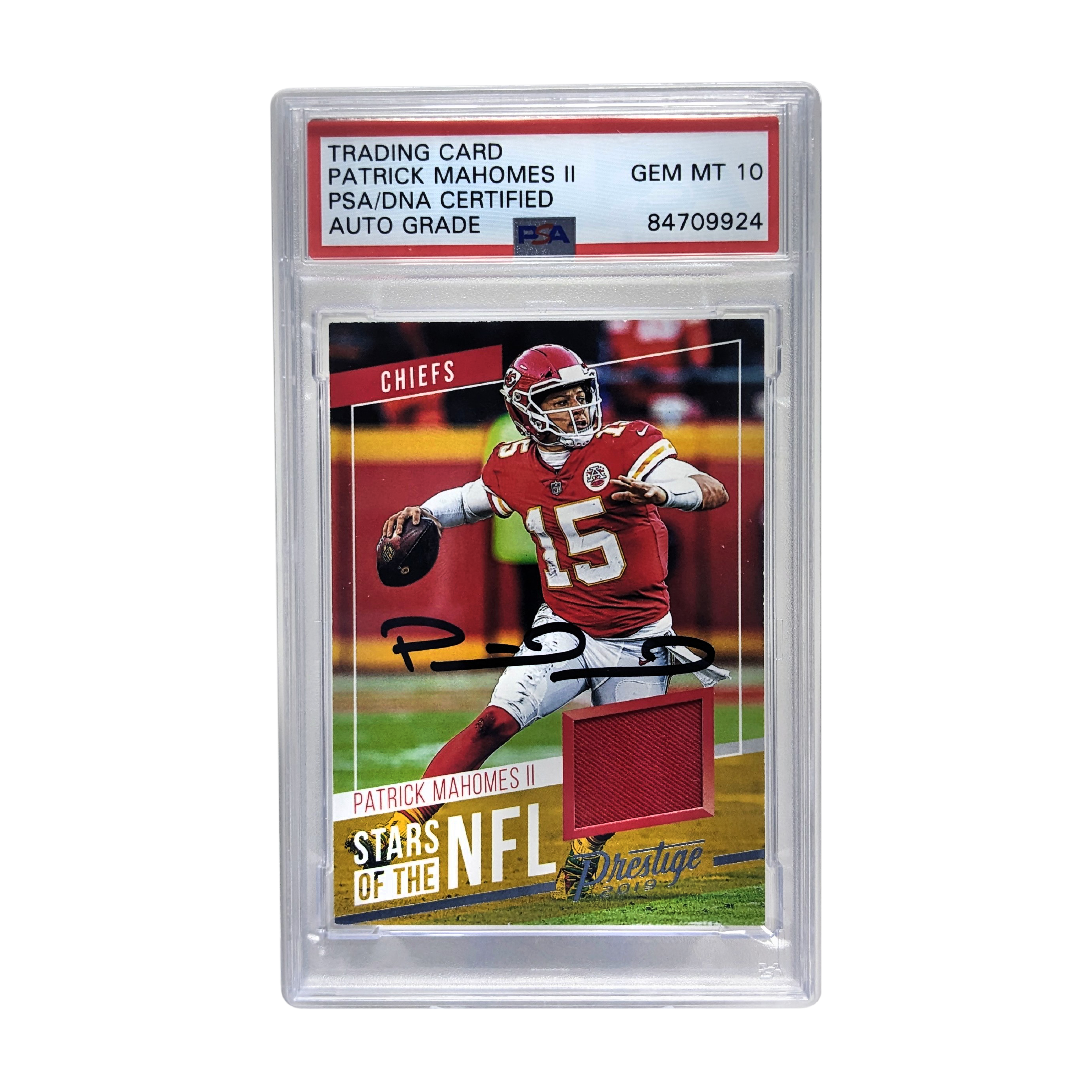 Patrick Mahomes Autographed 2019 Panini Prestige Stars of the NFL Jers - ML  Sports Enterprises