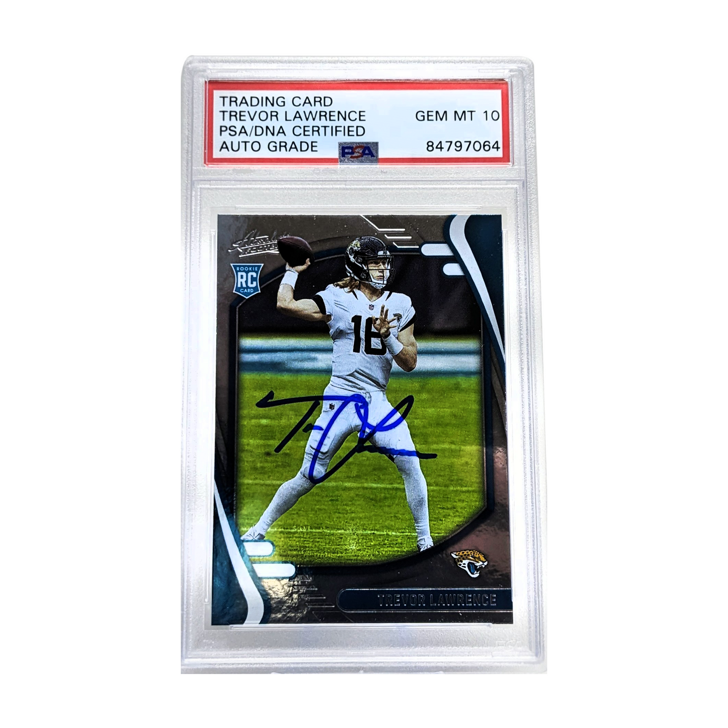 Trevor Lawrence 2021 Panini Absolute Autographed Card - PSA Encapsulated Gem Mint 10 Auto