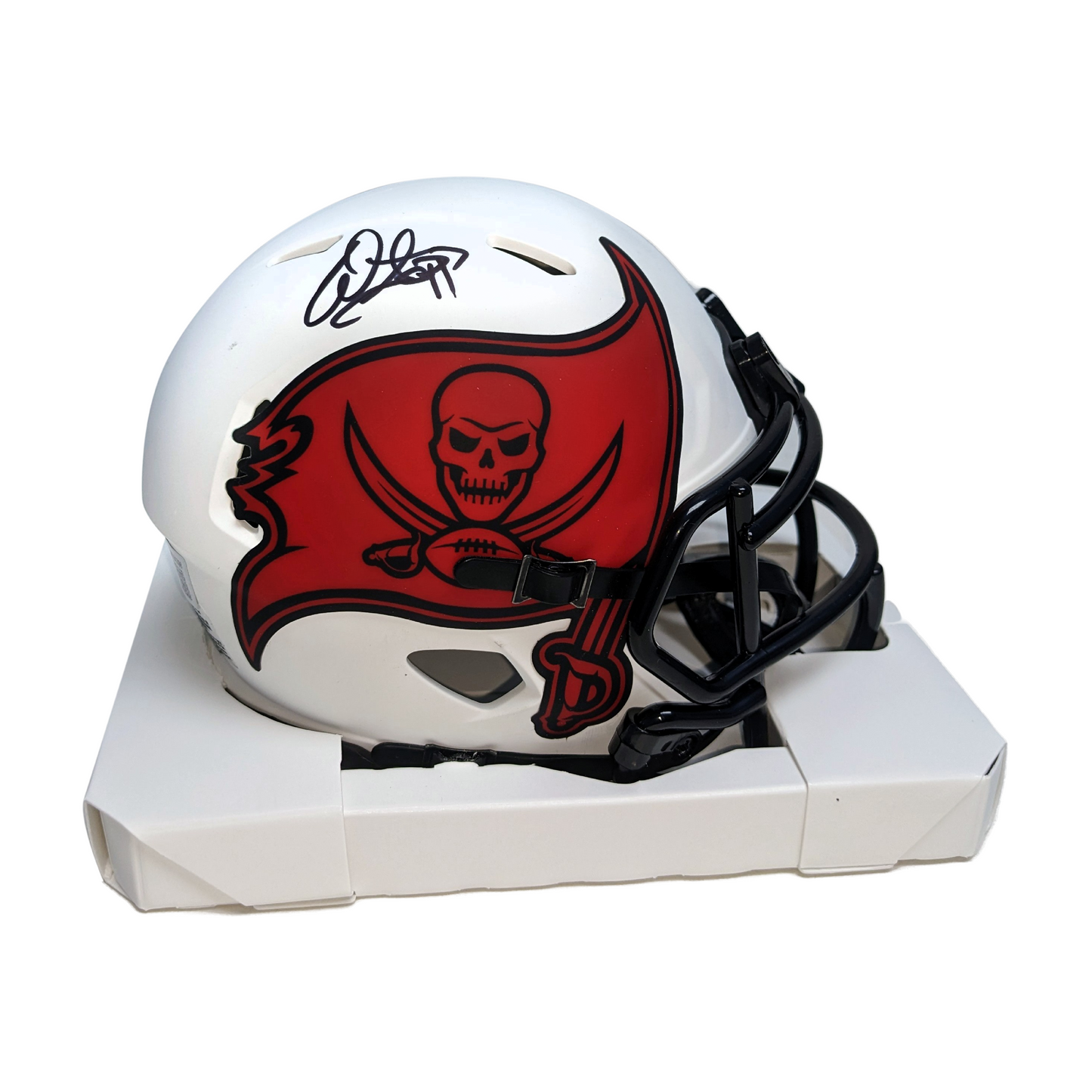 Warren Sapp Autographed Hand Signed Tampa Bay Buccaneers Lunar Mini Football Helmet - BAS Authentication