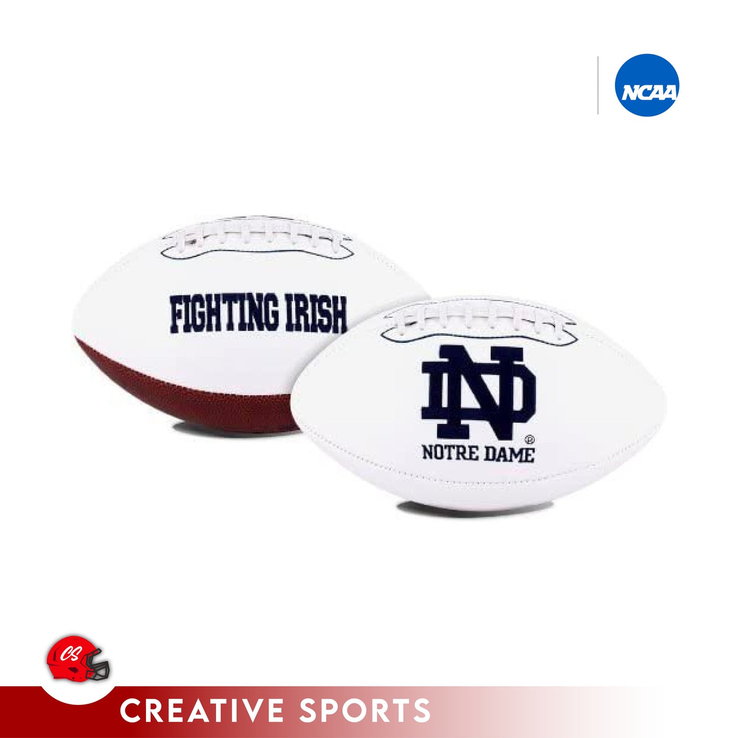 Notre Dame Fighting Irish Embroidered Logo Signature Series Full Size Football