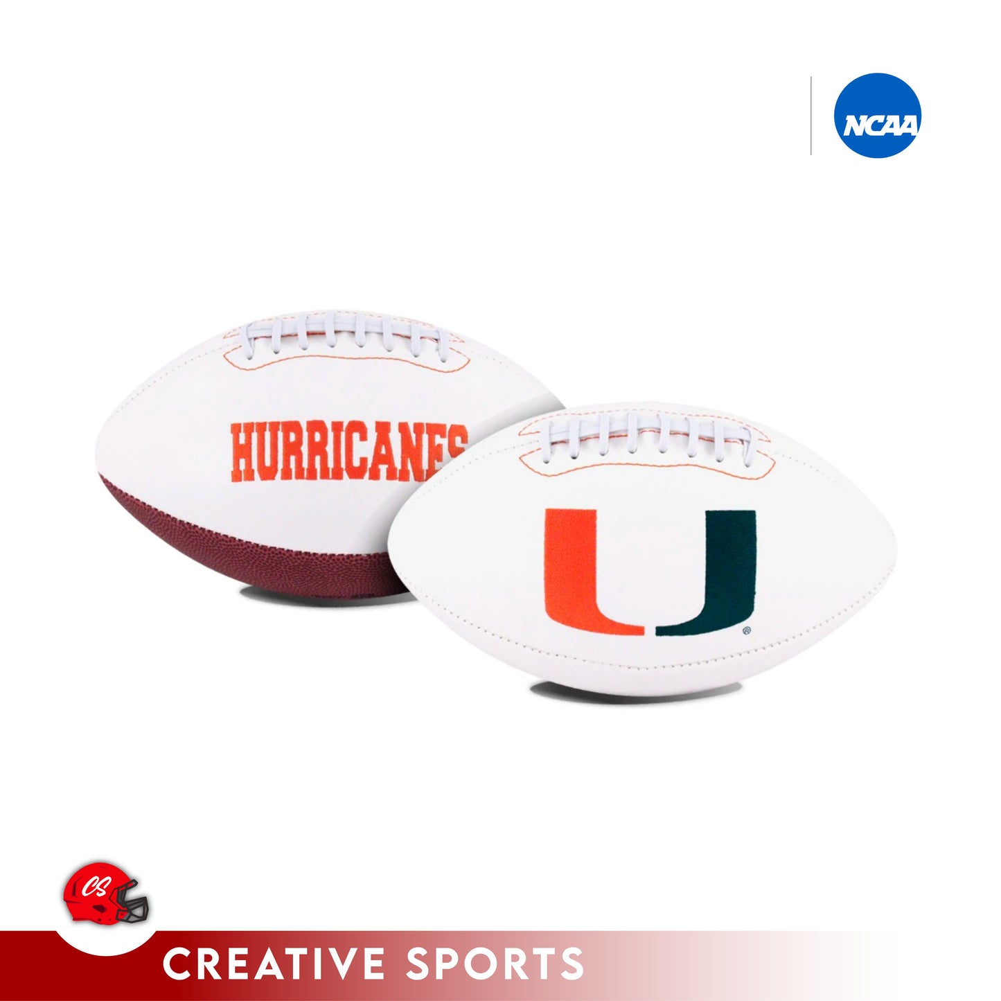 Miami Hurricanes Embroidered Logo "Signature Series" Football - Sports Memorabilia