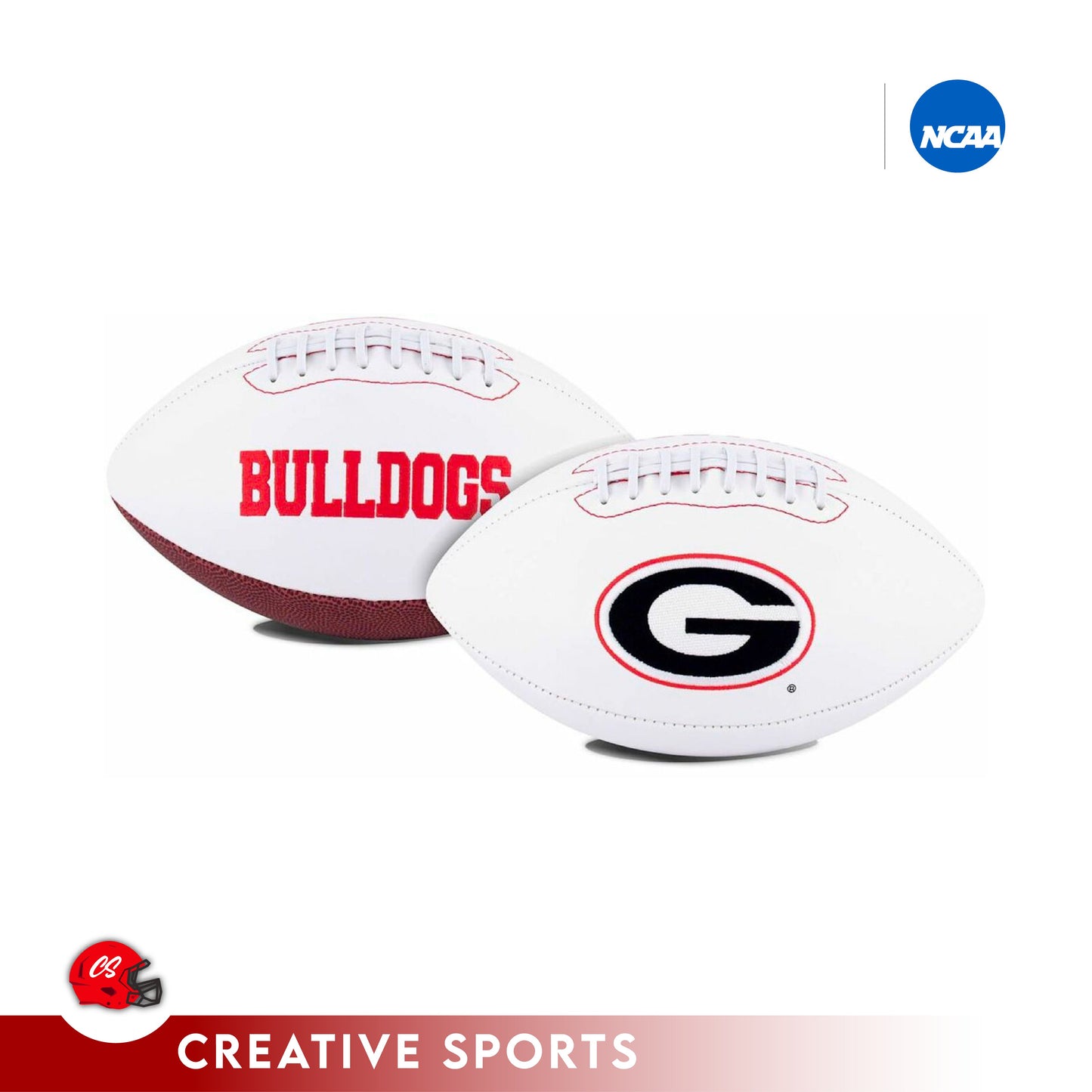Georgia Bulldogs Embroidered Logo Signature Series Full Size Football