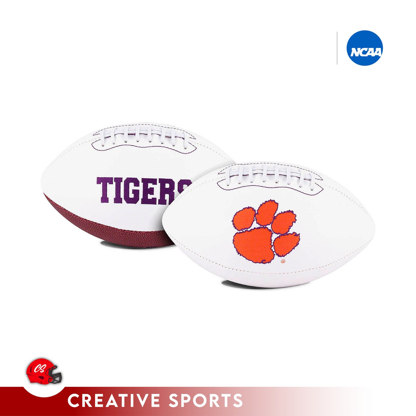 Clemson Tigers Embroidered Logo Signature Series Full Size Football