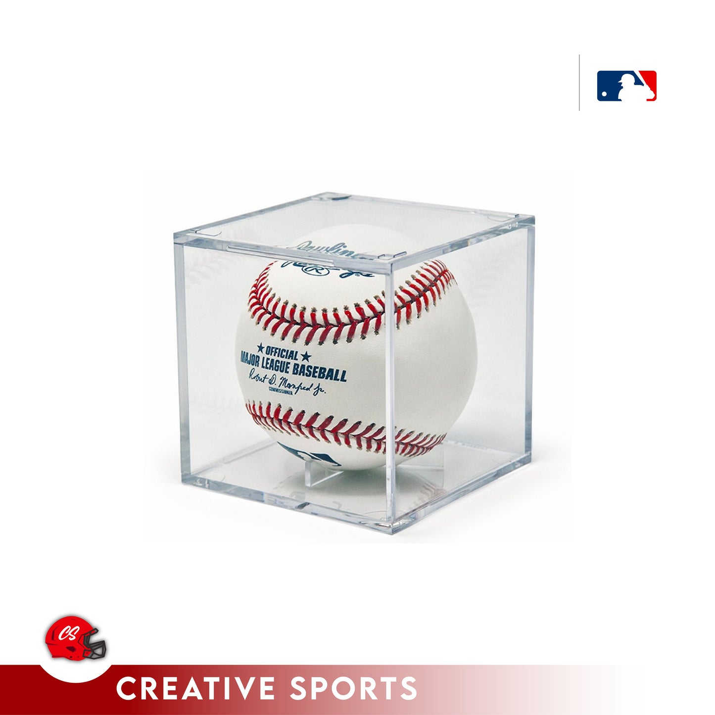 BallQube Brand Grand Stand Baseball Display Case Cube - Holder with built in stand