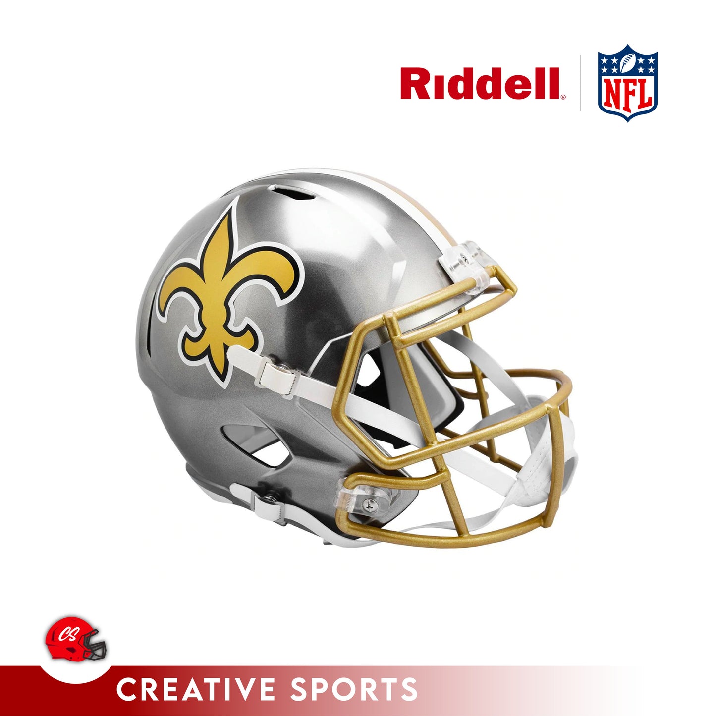 New Orleans Saints Riddell Flash Speed Full Size Replica Football Helmet