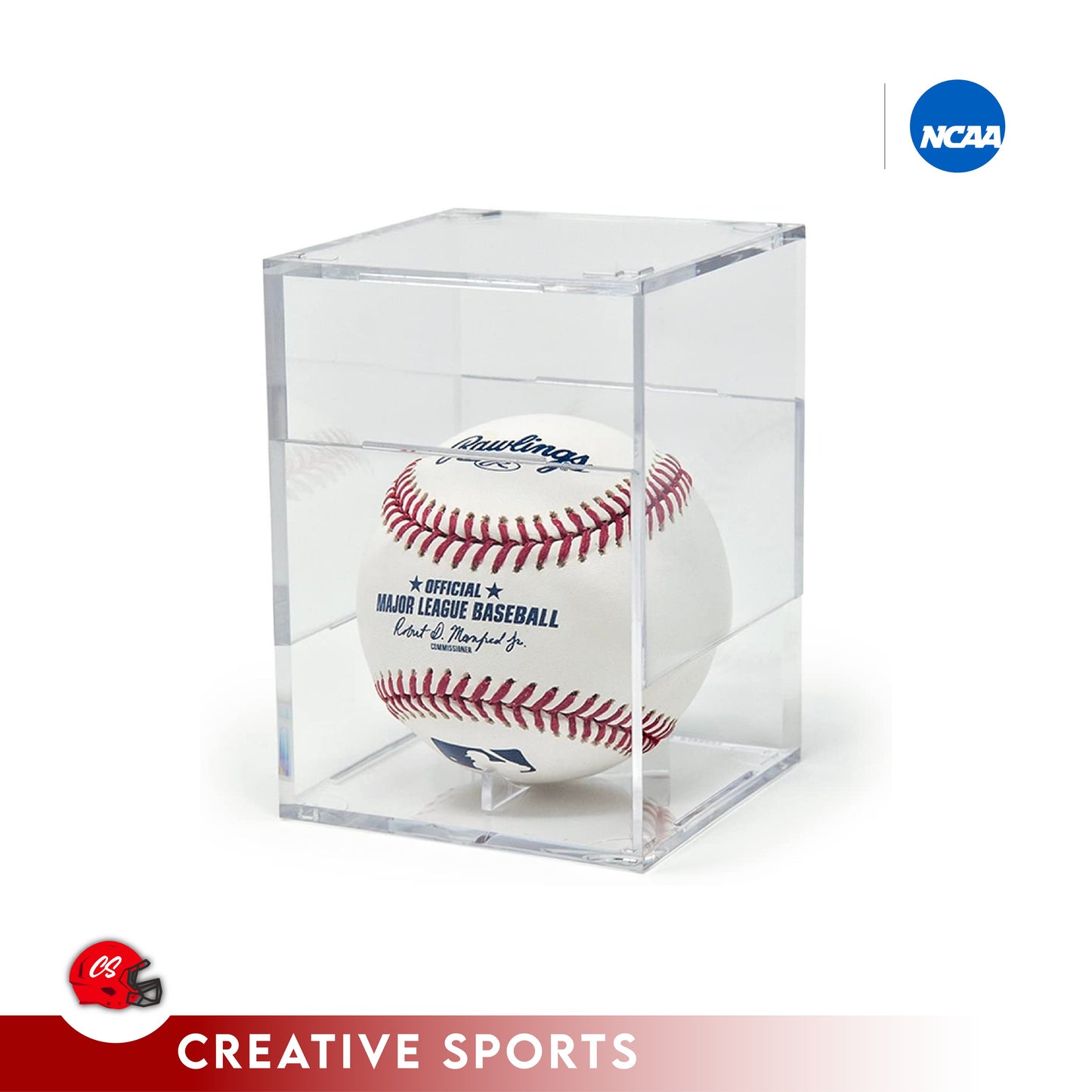 BallQube Brand Grand Stand Baseball Display Case Cube - Holder with built in stand