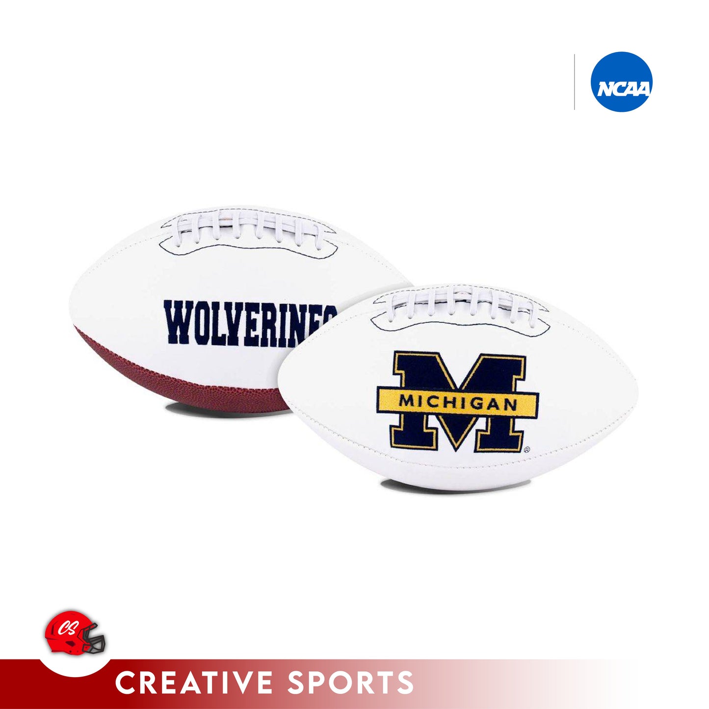 Michigan Wolverines Embroidered Logo Signature Series Full Size Football
