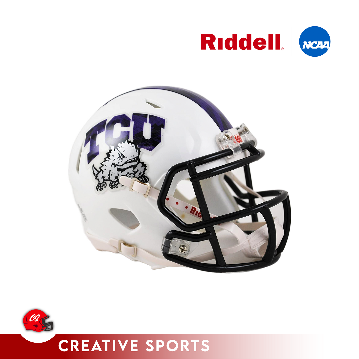 TCU TEXAS CHRISTIAN UNIVERSITY RIDDELL SPEED FOOTBALL MINI HELMET FROG SKIN