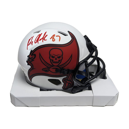 Signed Rob Gronkowski Helmet - Tampa Bay Buccaneers Speed Flex