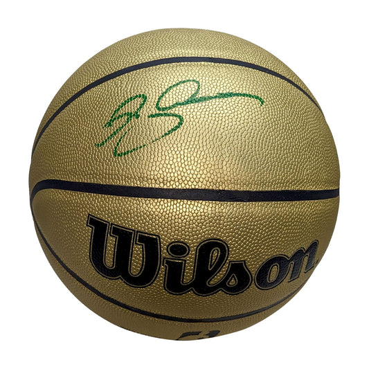 Ray Allen Autographed Gold Basketball - BAS