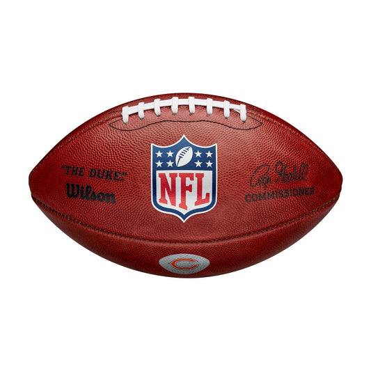 WILSON "THE DUKE" OFFICIAL NFL GAME  FOOTBALL - (F1100ID) - Goodell w/ BEARS Colored Team Decal ...