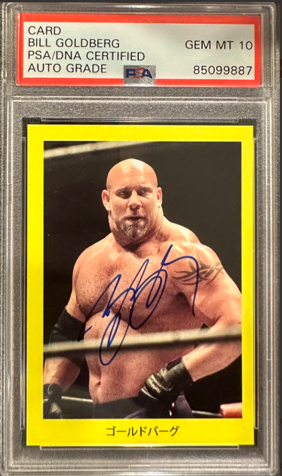 Bill Goldberg Signed 1997 WWF Japanese Trivia Card RC PSA Autograph 10