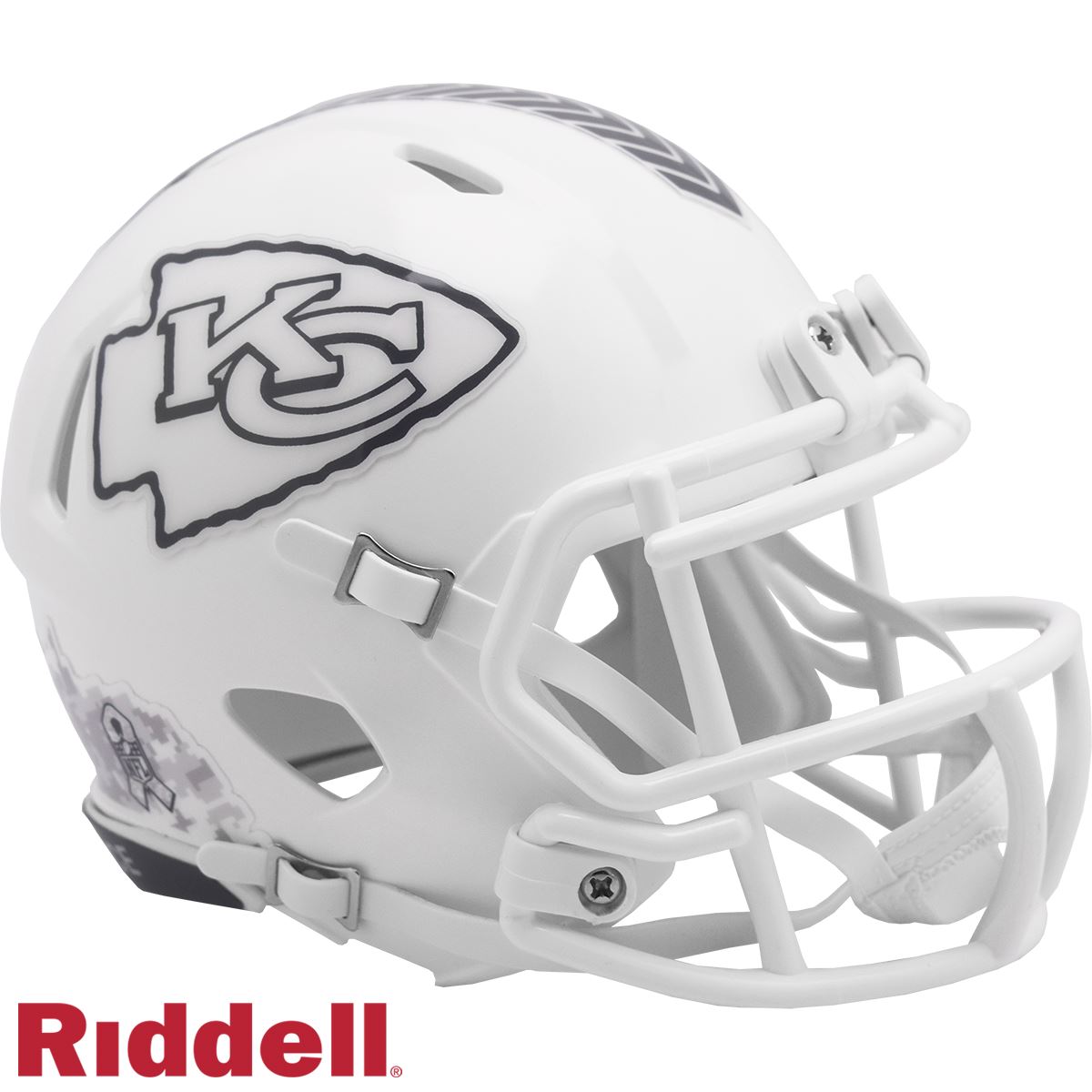 Kansas City Chiefs 2024 Salute to Service Riddell Speed Mini Football Helmet