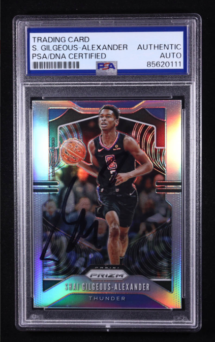 Shai Gilgeous-Alexander Signed 2019-20 Panini Prizm Silver #122 PSA/DNA Auto