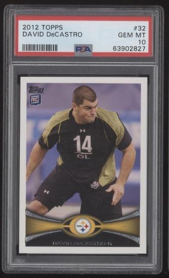 PSA 10 Gem Mint 2012 Topps David DeCastro RC #32 Pittsburg Steelers