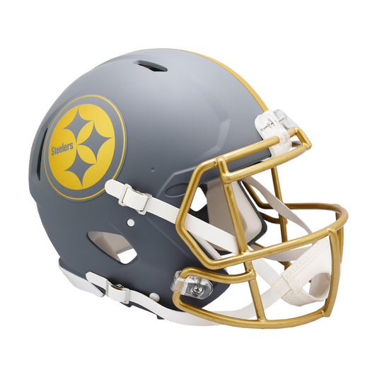 Pittsburgh Steelers SLATE Full Size Authentic Football Helmet