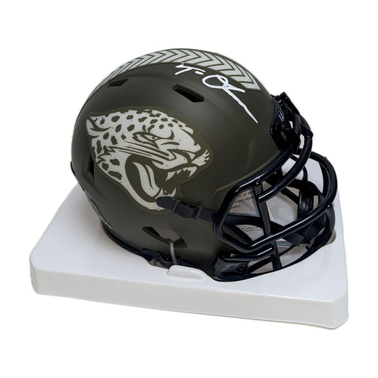 Trevor Lawrence Autographed Jaguars Salute Mini Helmet - PSA
