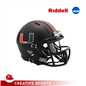 Miami Hurricanes Black Matte Speed Mini Football Helmet