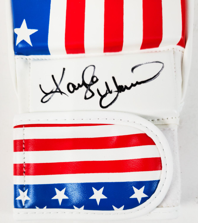 Kayla Harrison Signed USA Flag Olympic MMA Glove - PSA