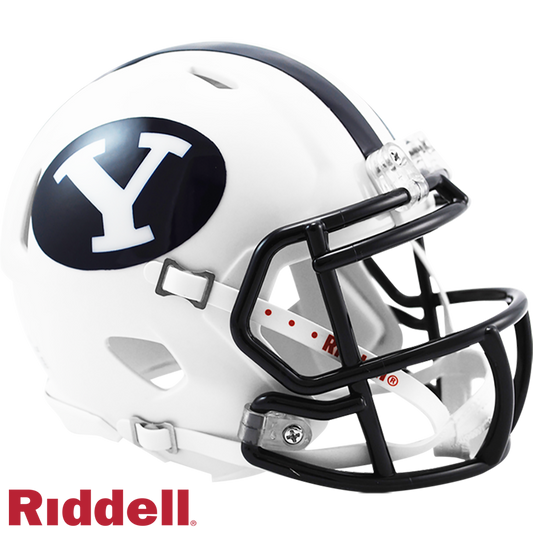 BYU Cougars Speed White/RoyalBlue Mini Football Helmet #8058136