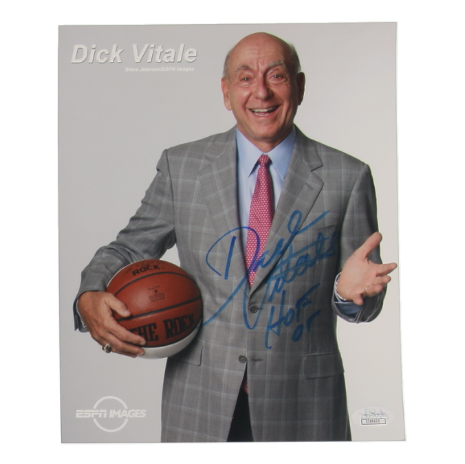 Dick Vitale Signed 8x10 Photo Inscribed "HOF 08" - JSA