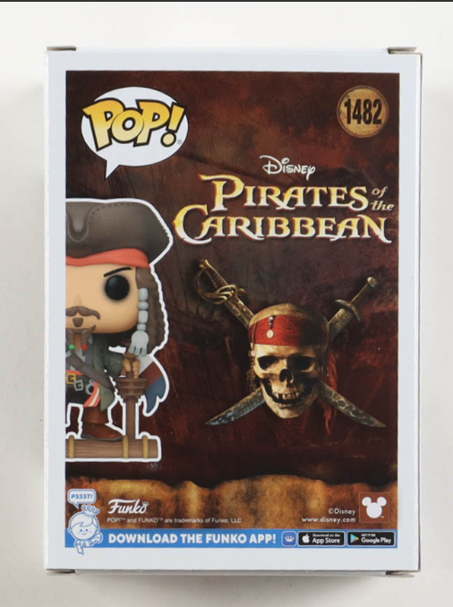 Johnny Depp Signed "Pirates Of The Caribbean" #1482 Jack Sparrow Funko Pop! - PSA AP87894
