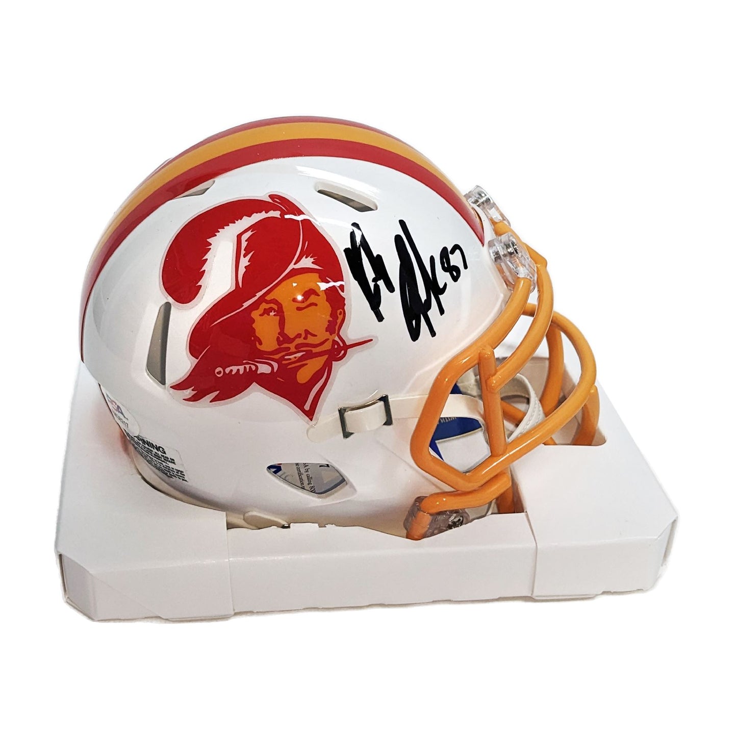 Rob Gronkowski Autographed Tampa Bay Bucs Throwback 76-96 Mini Helmet - PSA