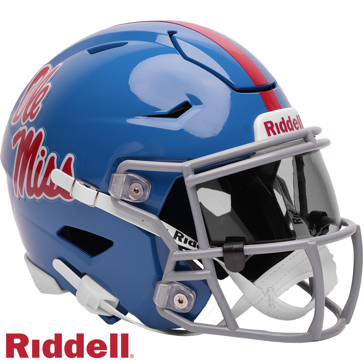 Mississippi Rebels Powder Blue Midi SpeedFlex Football Helmet