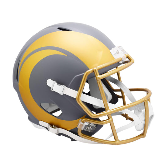 Los Angeles Rams SLATE Full Size Replica Football Helmet