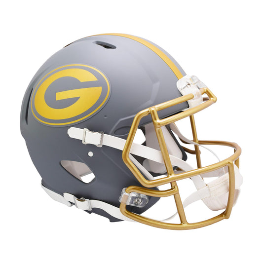 Green Bay Packers SLATE Full Size Authentic Football Helmet