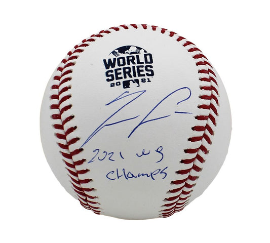 Ronald Acuna signed 2021 World Series Baseball - 2021 WS Champs-BAS