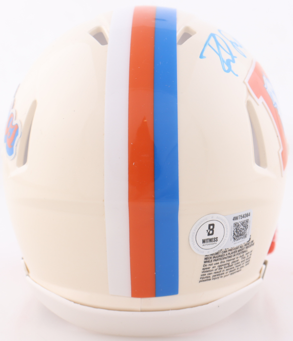 Rod Smith Signed Broncos Retro Mini Helmet Inscribed ROF 12 - Beckett