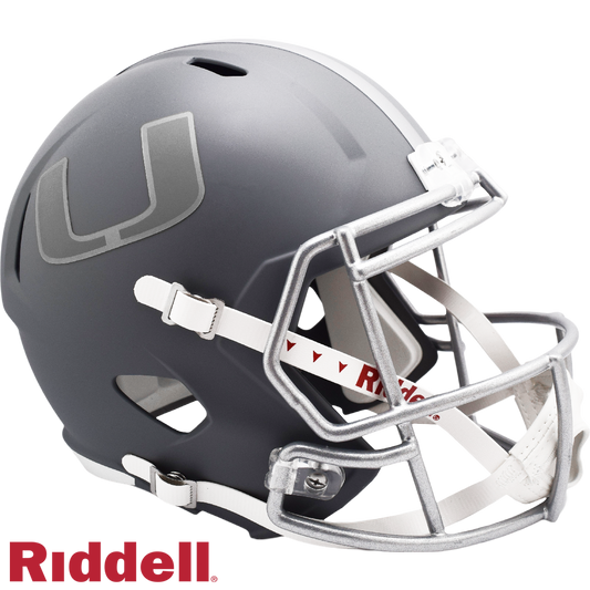 Miami Hurricanes Slate F/S Replica Football Helmet