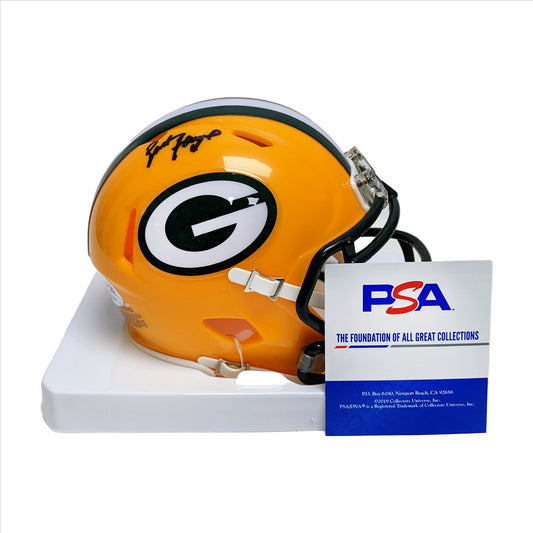 Brett Favre Autographed Hand Signed Riddell Green Bay Packers Speed Mini Football Helmet - PSA Authentication