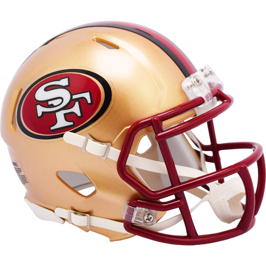 San Francisco 49ers 1996-2008 Throwback Riddell Speed Mini Football Helmet
