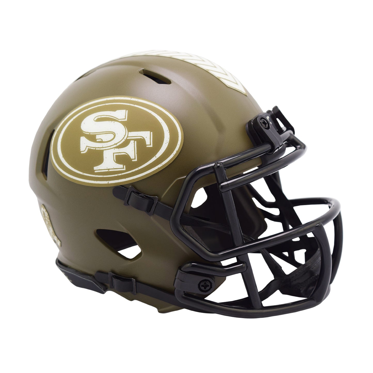 San Francisco 49ers 2022 Salute to Service Riddell Speed Mini Football Helmet