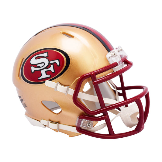 San Francisco 49ers 1996-2008 Throwback Riddell Speed Mini Football Helmet