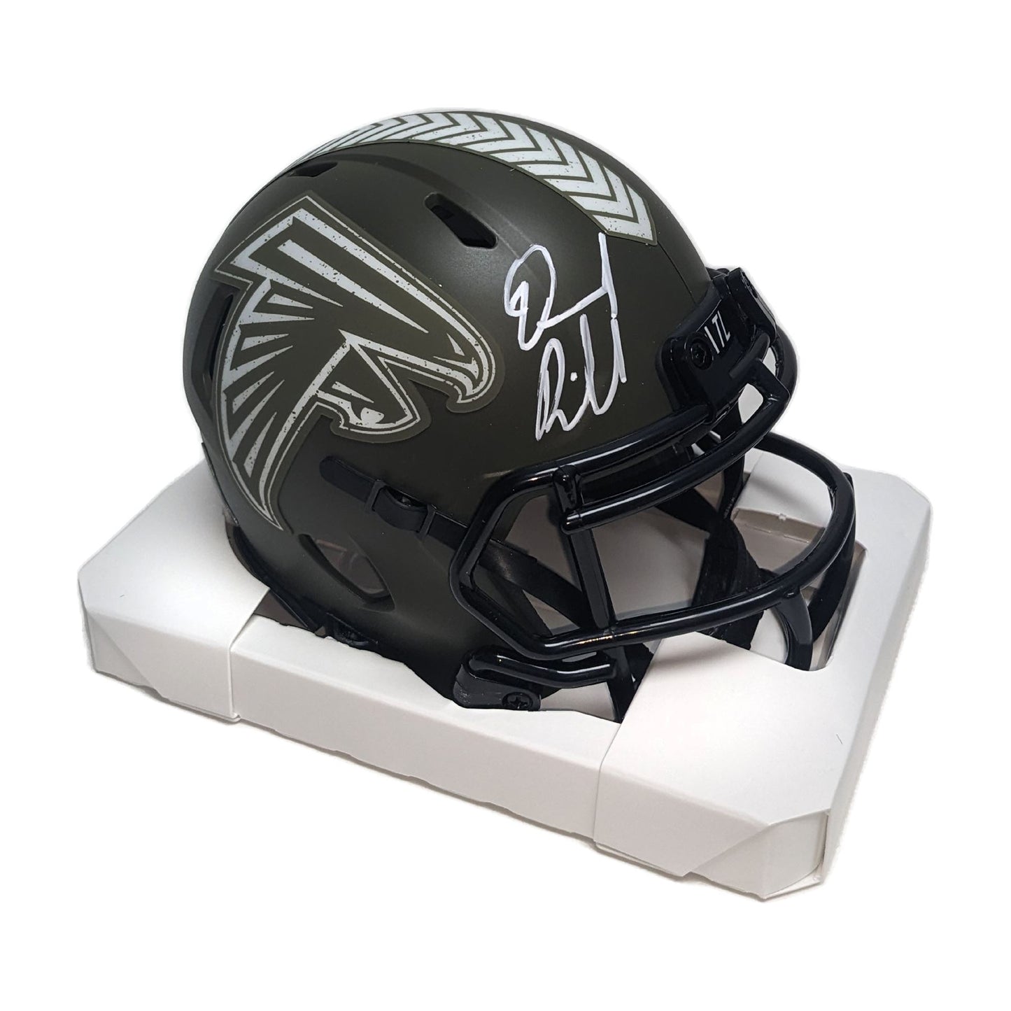 Desmond Ridder Autographed Falcons Salute Mini Helmet- BAS
