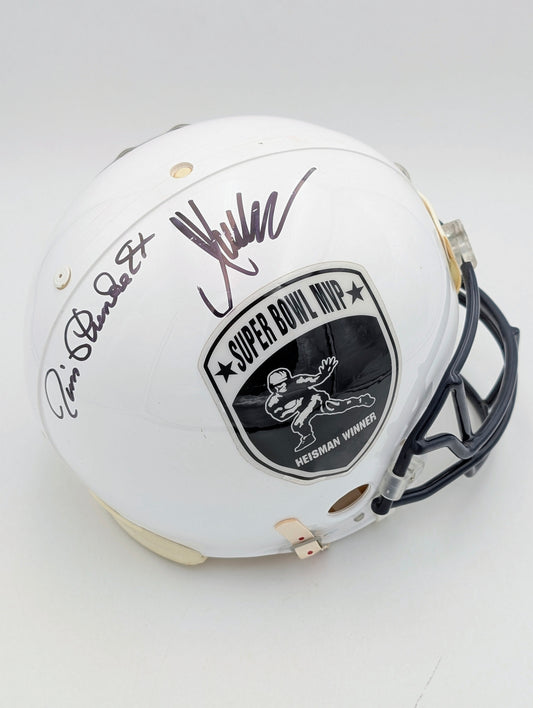 Jim Plunkett & Marcus Allen Signed SB MVP/Heisman Winners Authentic VSR4 F/S Helmet - Beckett