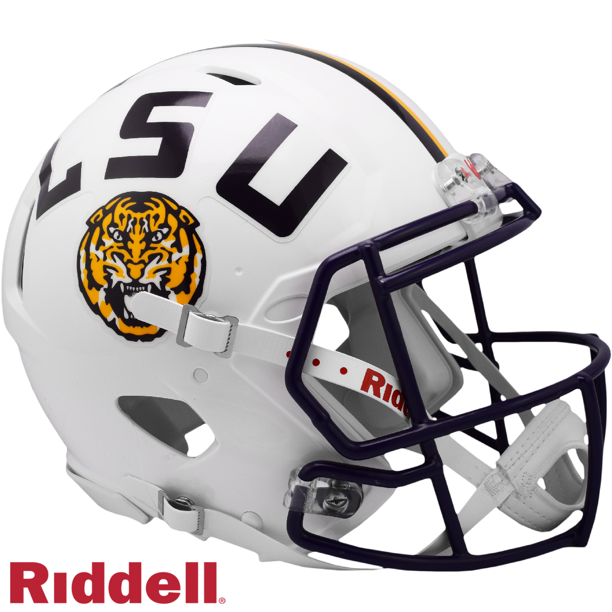 LSU Tigers White F/S Authentic Football Helmet