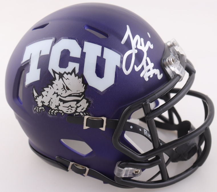 Trevone Boykin Signed TCU Horned Frogs Speed Mini Football Helmet - GTA