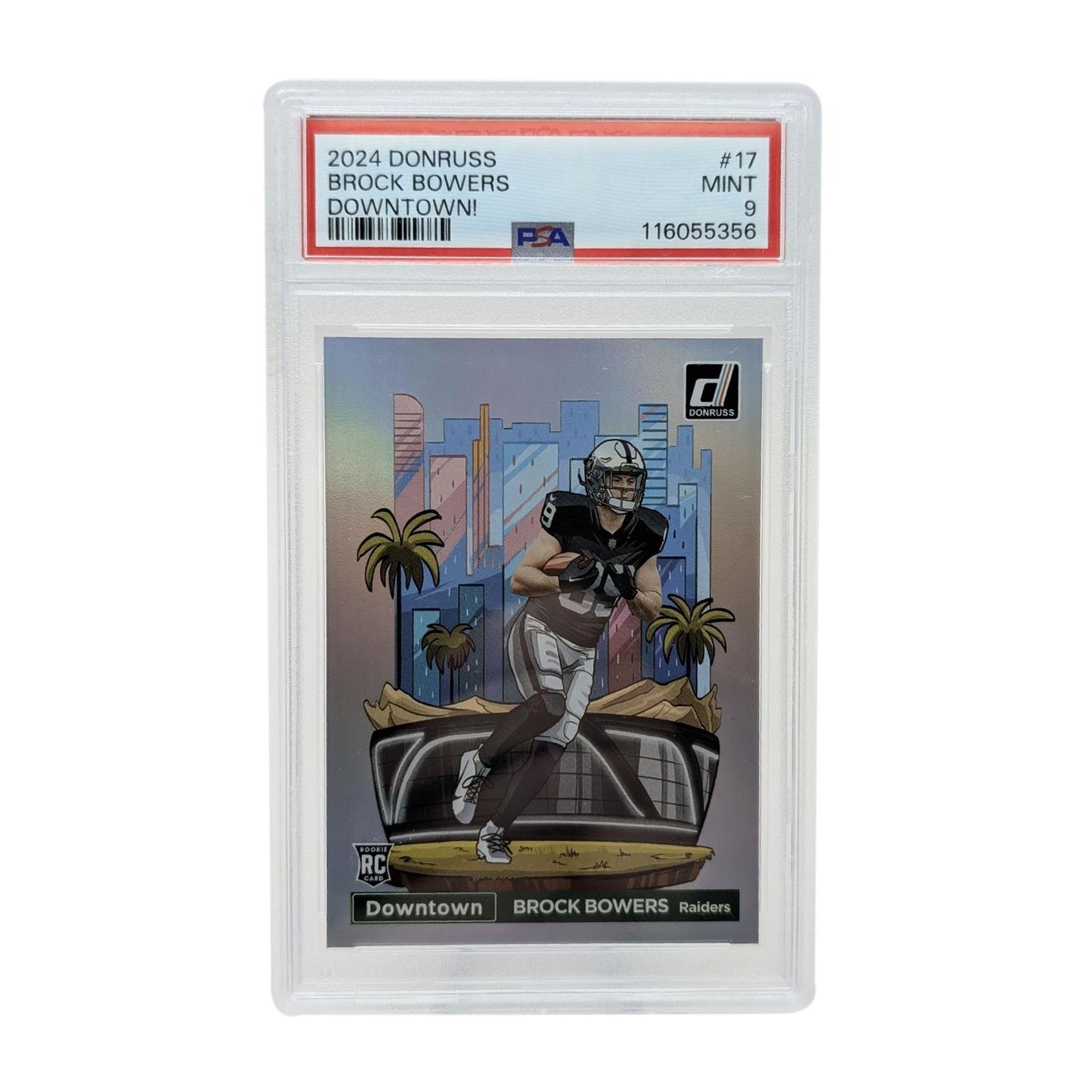 Brock Bowers 2024 Panini Donruss Downtown! #17 PSA 9 MINT