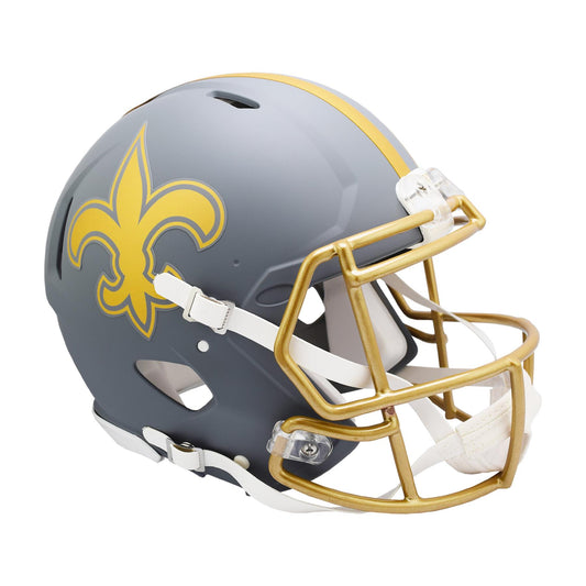 New Orleans Saints SLATE Full Size Authentic Football Helmet