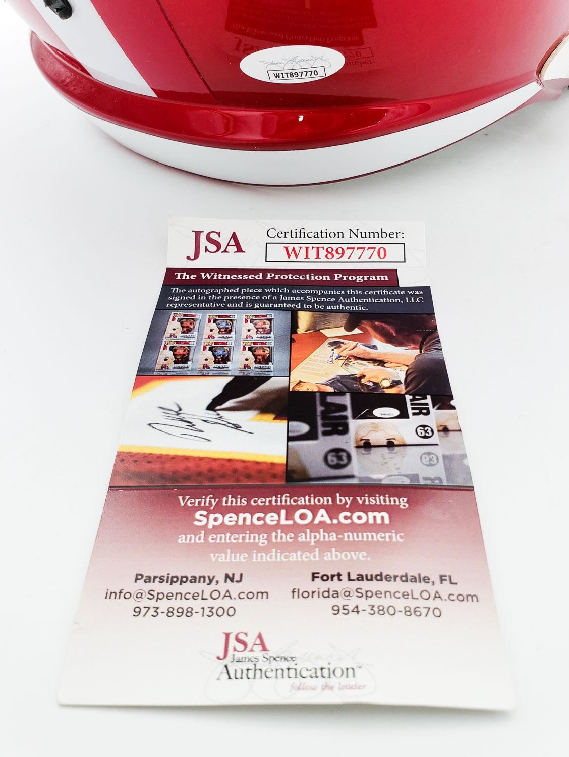 Terrell Owens Autographed San Francisco 49ers Blaze Full Size Replica Helmet (JSA)